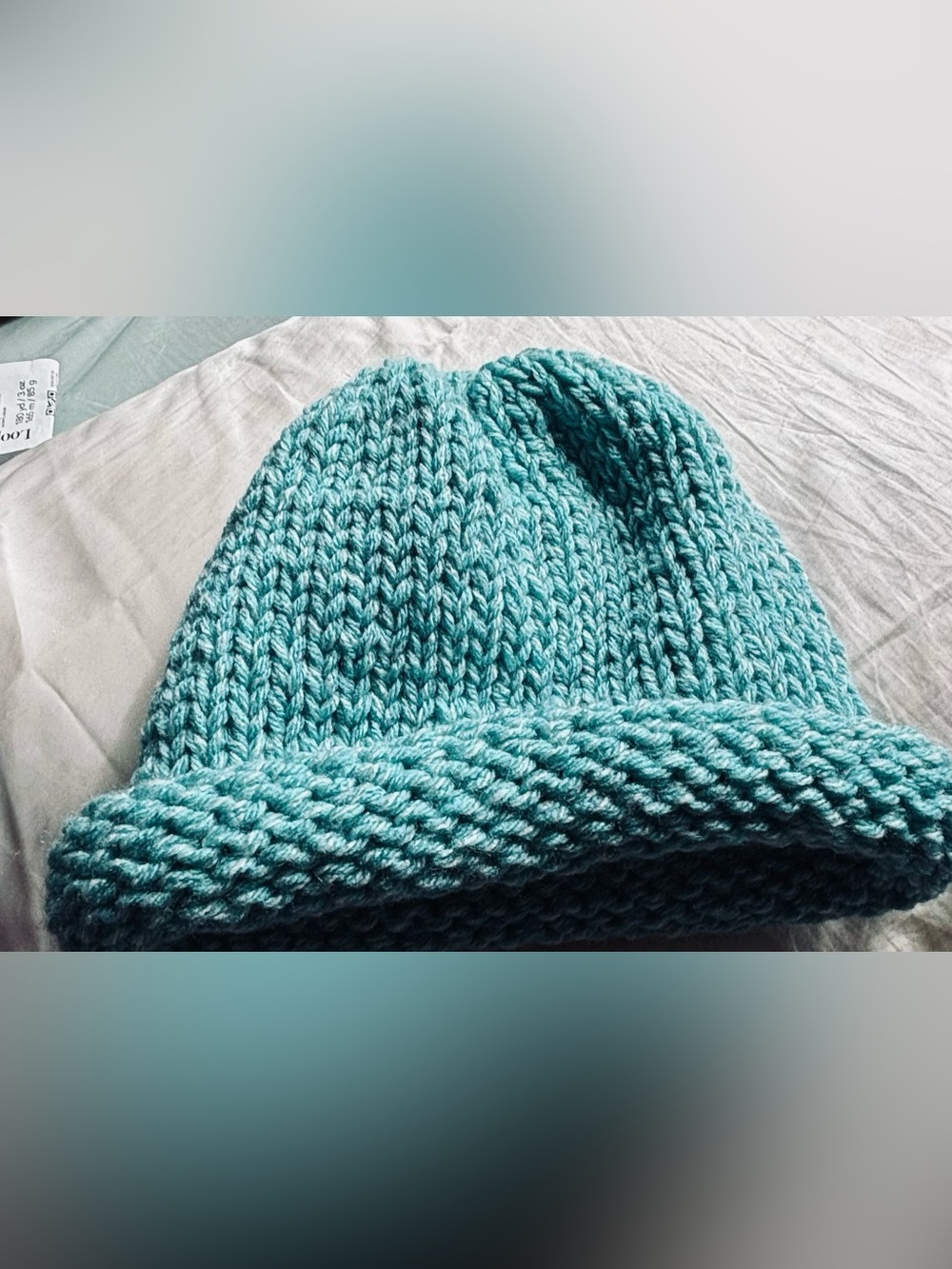 Adult  Knit Beanie Hat in Teal - Lillooet